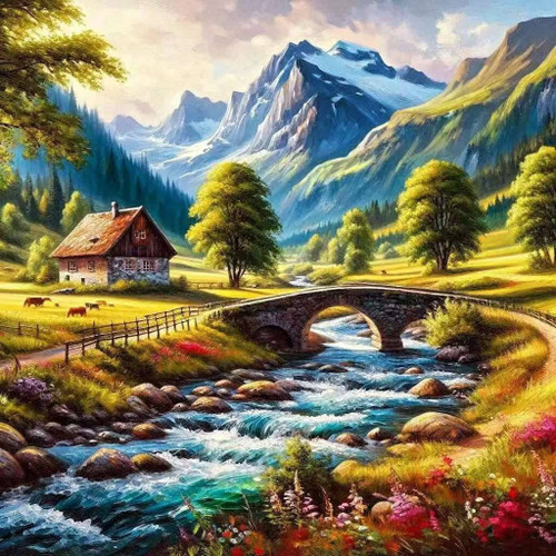 نقاشی الماسی بزرگسال ۴۰×۵۰ طرح ۳