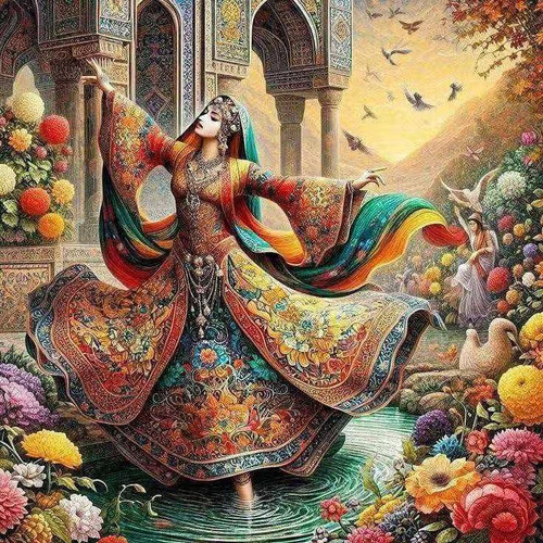 نقاشی الماسی بزرگسال ۴۰×۵۰ طرح ۹