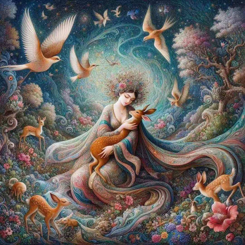 نقاشی الماسی بزرگسال ۴۰×۵۰ طرح ۱۱