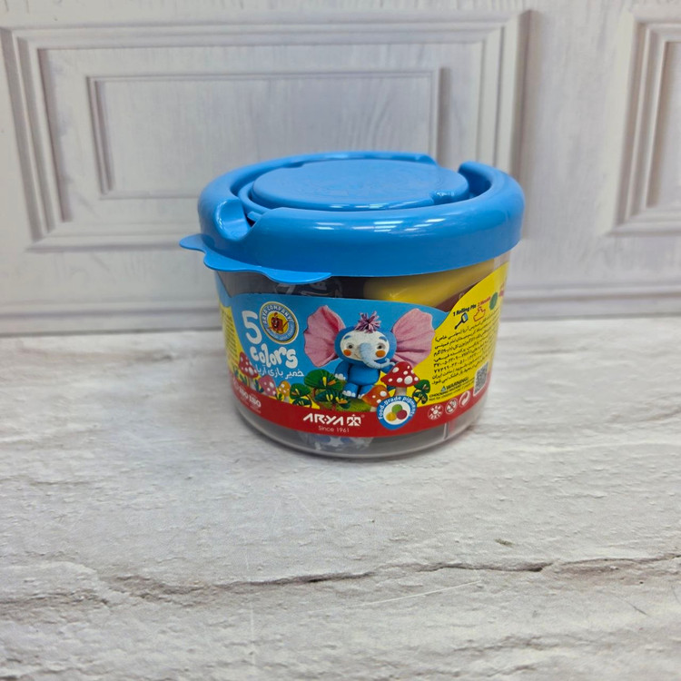 خمیر بازی سطلی ۵رنگ آریا