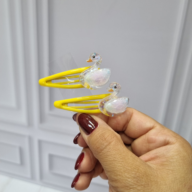 گیره مو تق تقی کریستالی